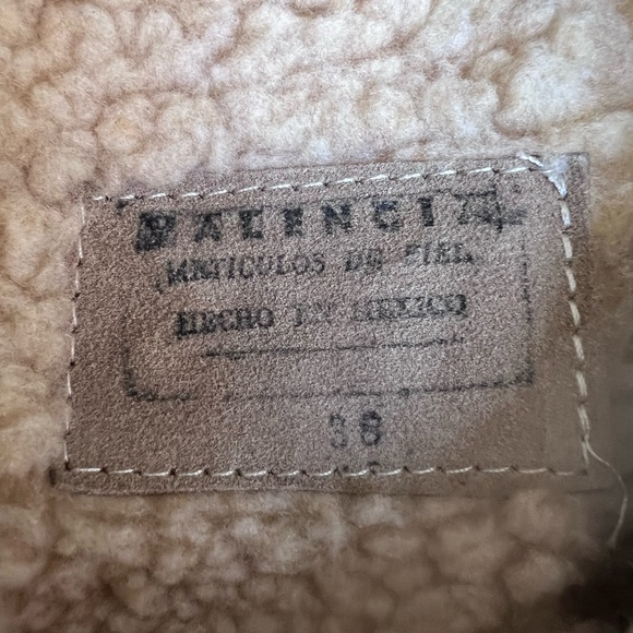 Valenci Vintage Tooled Leather Wool Lined Mexican Western Cattle Vest Size 38 - Picture 8 of 9